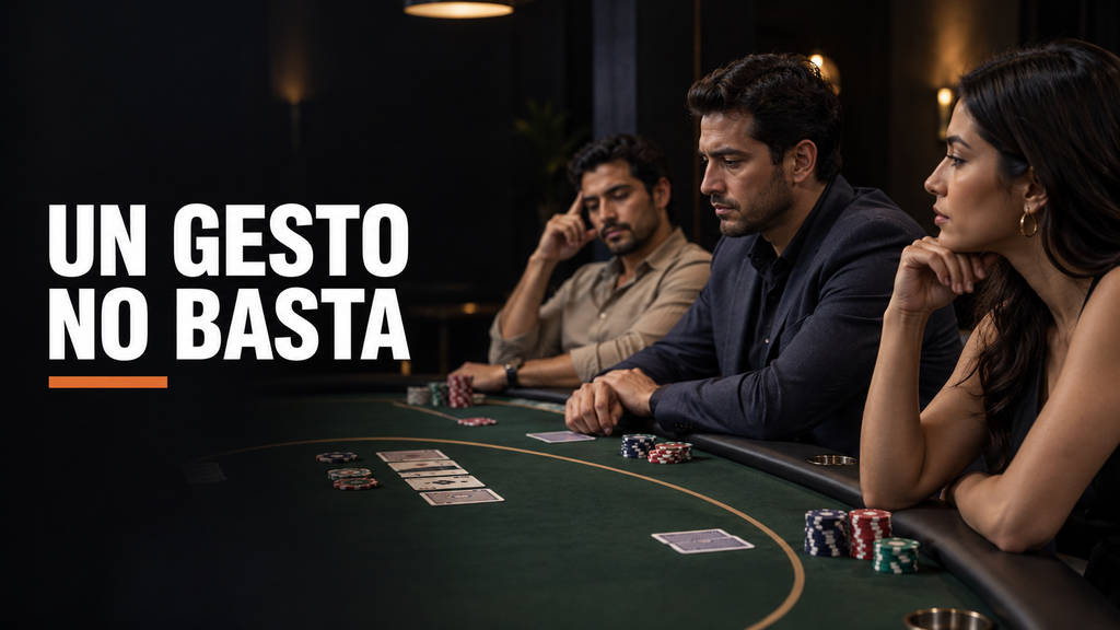 Posturas distintas son observados durante una mano de póker presencial